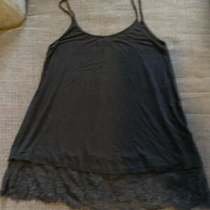 Altar'd State Black Lace Hem Cami